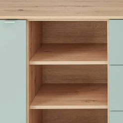 Wohnen Sideboards<240x77x44 Sideboard in Graugrün und Wildeiche - Yoan