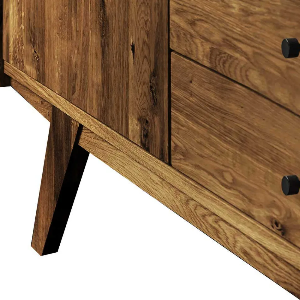 Wohnen Sideboards<160x90x50 Sideboard in Nussbaumfarben lackiert - Nadelle