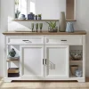 Wohnen Sideboards<171x102x48 Sideboard in Weiß & Eiche - Sinolita
