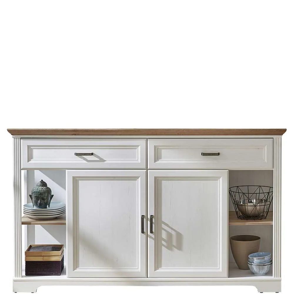 Wohnen Sideboards<171x102x48 Sideboard in Weiß & Eiche - Sinolita