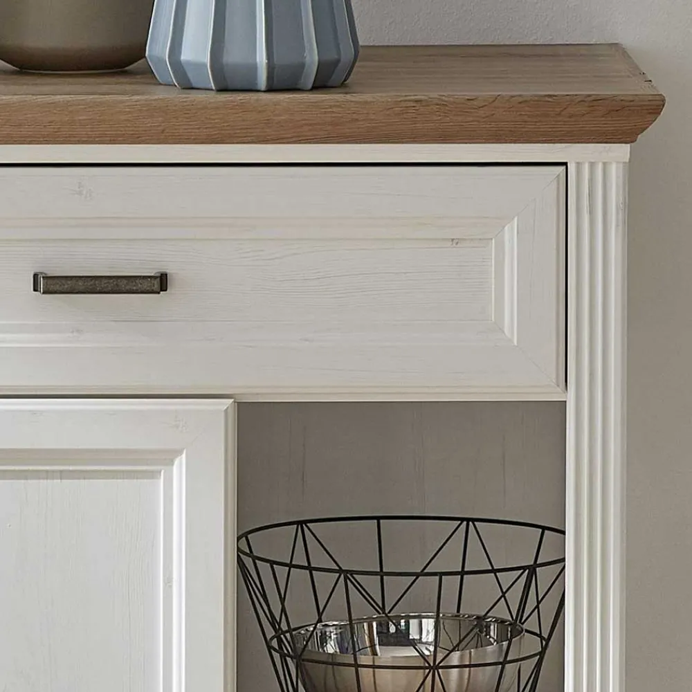 Wohnen Sideboards<171x102x48 Sideboard in Weiß & Eiche - Sinolita