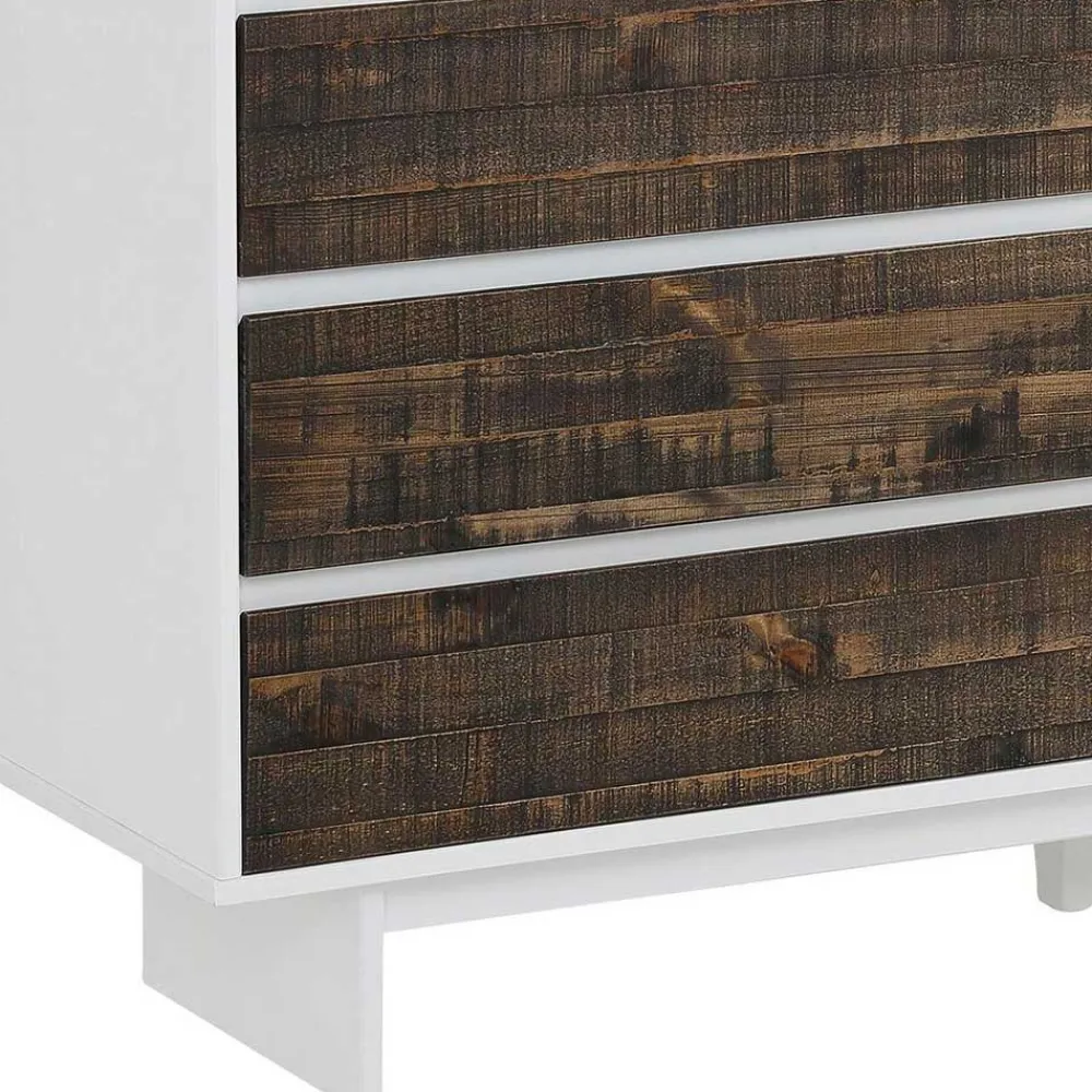 Wohnen Sideboards<165x68x35 Sideboard in Weiß & Kiefer dunkel - Chihu