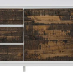 Wohnen Sideboards<165x68x35 Sideboard in Weiß & Kiefer dunkel - Chihu