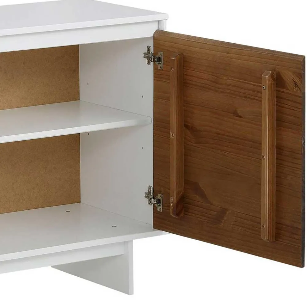Wohnen Sideboards<165x68x35 Sideboard in Weiß & Kiefer dunkel - Chihu