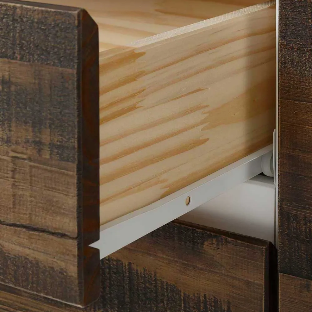 Wohnen Sideboards<165x68x35 Sideboard in Weiß & Kiefer dunkel - Chihu