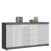 Wohnen Sideboards<165x85x37 Sideboard in Weiß HG & Grau - Nancys