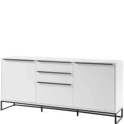 Wohnen Sideboards<184x85x40 Sideboard in Weiß mit Schwarz - Enkraja