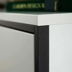 Wohnen Sideboards<183x89x44 Sideboard in Weiß mit Schwarzgrau - Loazin