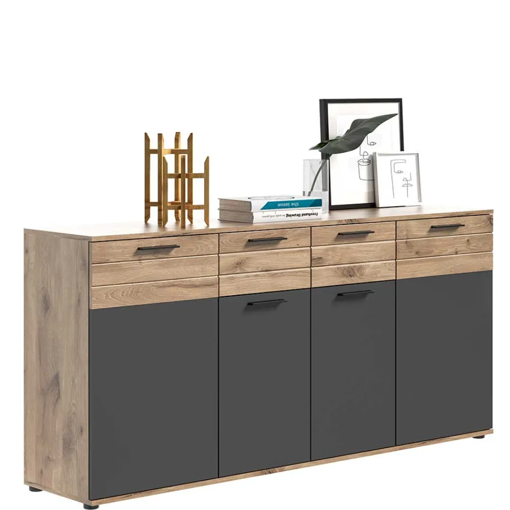 Wohnen Sideboards<180x87x40 Sideboard mit 2 Schubladen & 4 Türen - Lucios