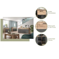 Wohnen Sideboards<180x87x40 Sideboard mit 2 Schubladen & 4 Türen - Lucios