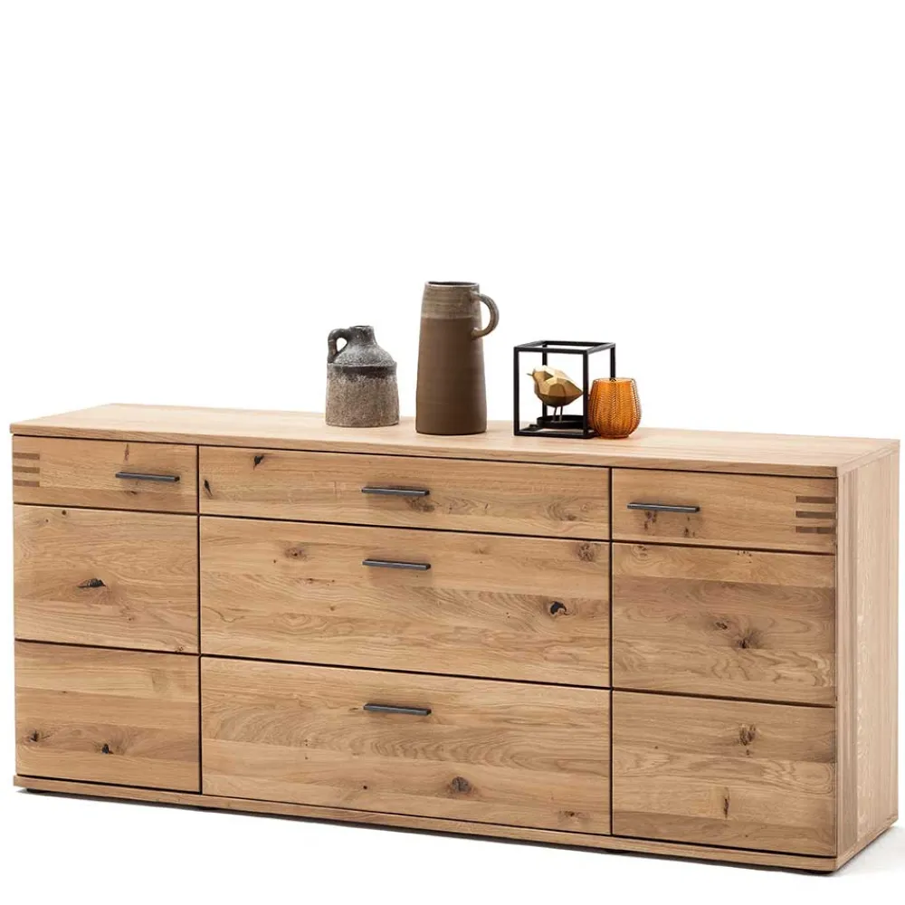Wohnen Sideboards<180x78x44 Sideboard mit Furnier Eiche Bianco - Crupean