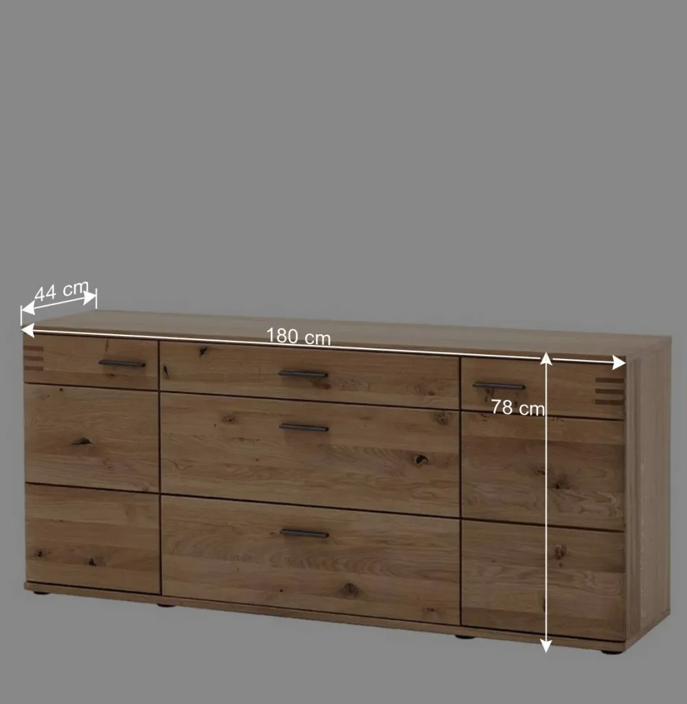 Wohnen Sideboards<180x78x44 Sideboard mit Furnier Eiche Bianco - Crupean