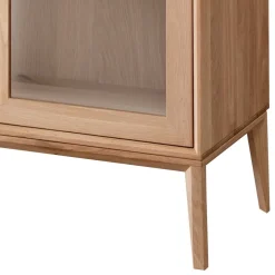 Wohnen Vitrinen<178x82x42 Sideboard mit Glastüren & LED Licht - Lamia