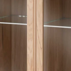 Wohnen Vitrinen<178x82x42 Sideboard mit Glastüren & LED Licht - Lamia
