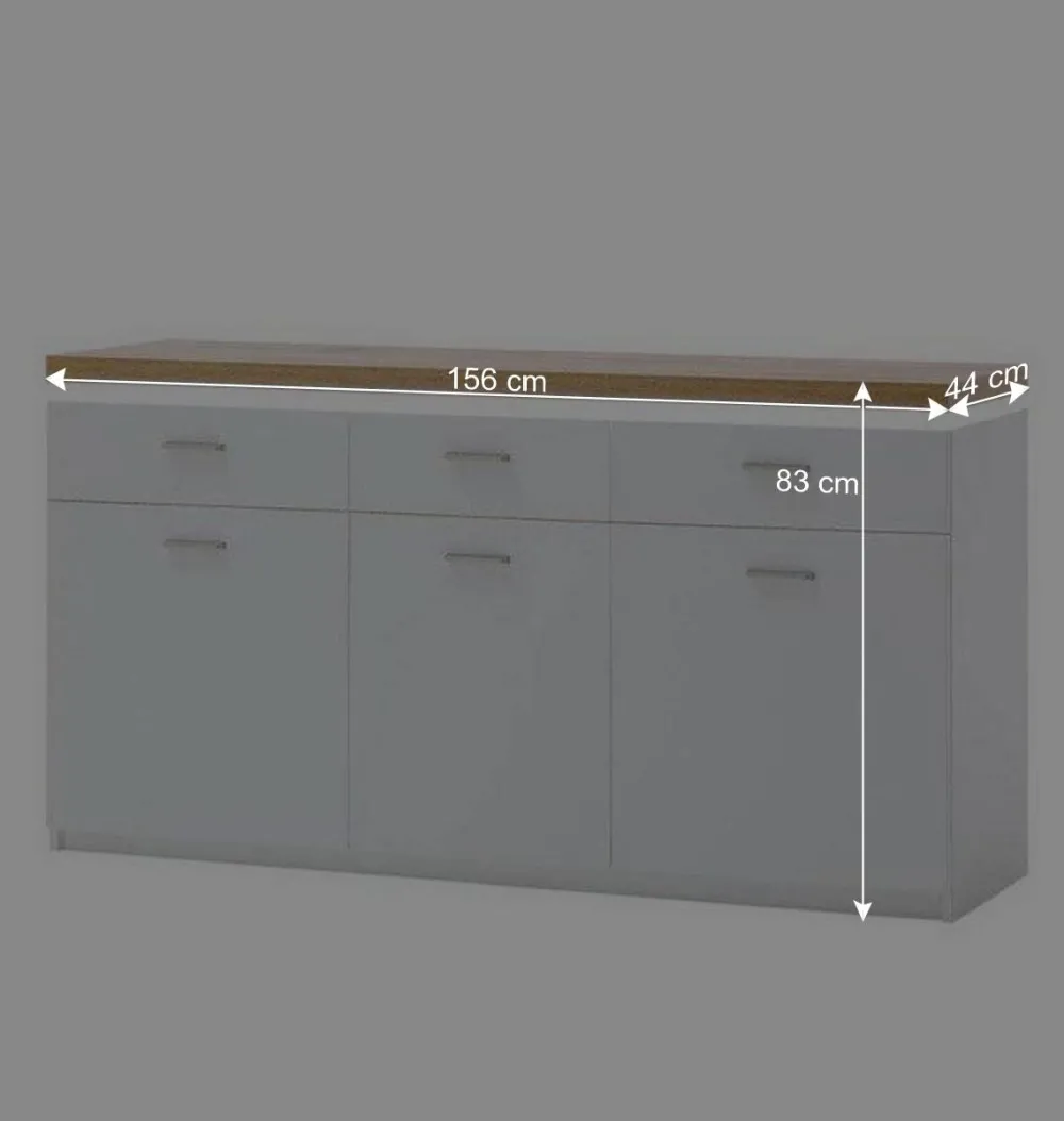 Wohnen Sideboards<156x83x44 Sideboard mit LED Licht - Caldri