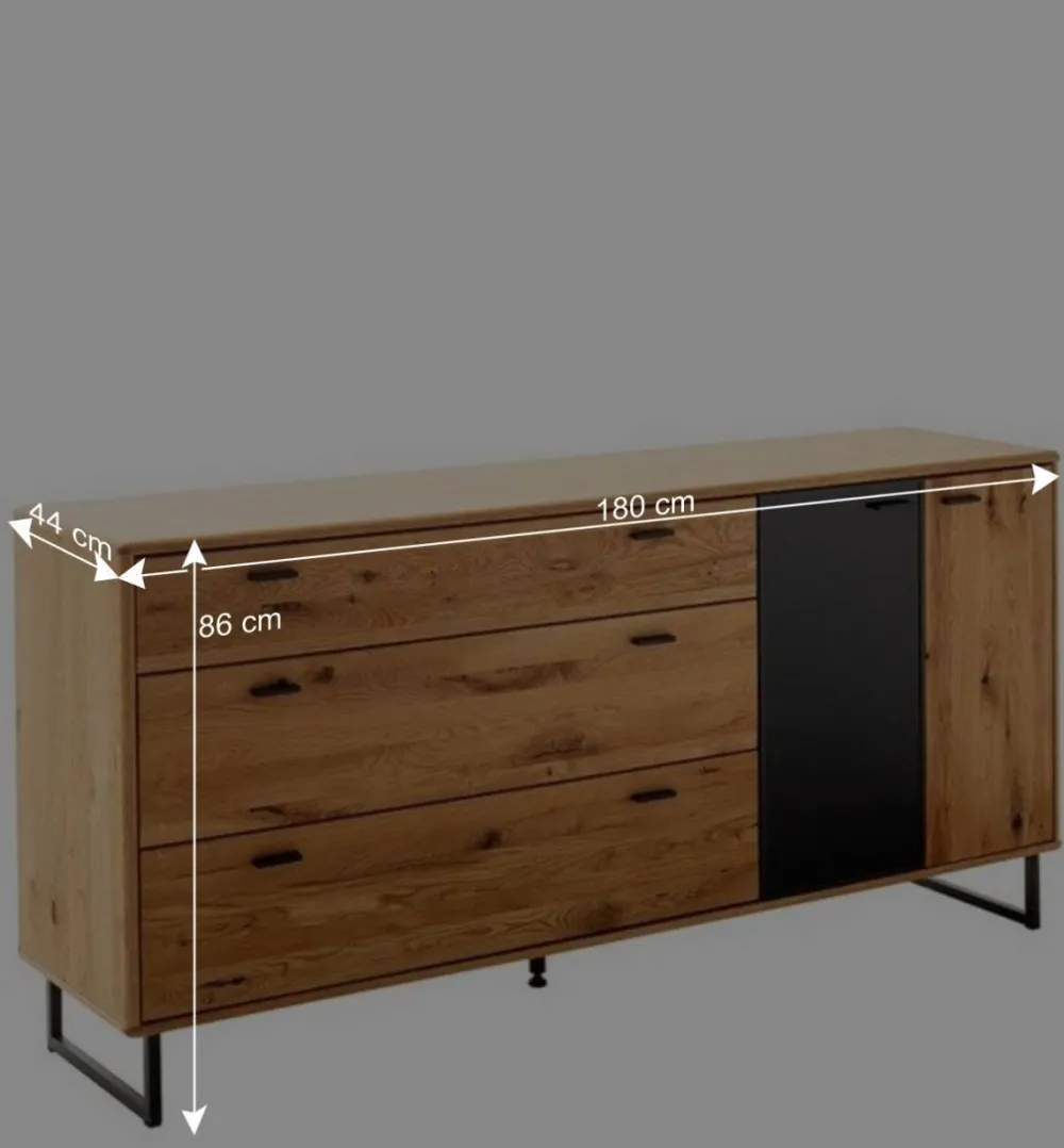 Wohnen Sideboards<180x86x44 Sideboard mit Metall Bügelgestell - Flacona
