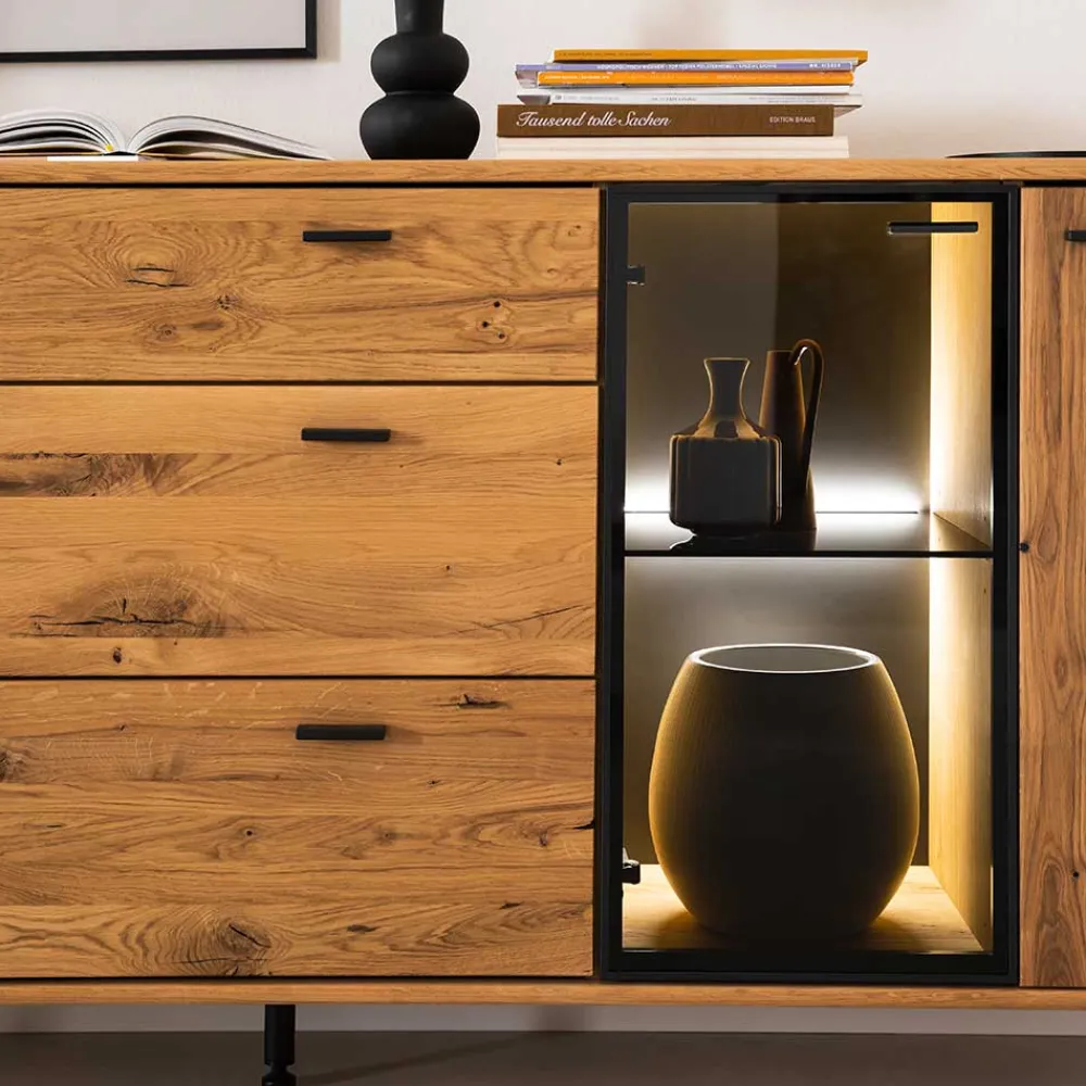Wohnen Sideboards<180x86x44 Sideboard mit Metall Bügelgestell - Flacona