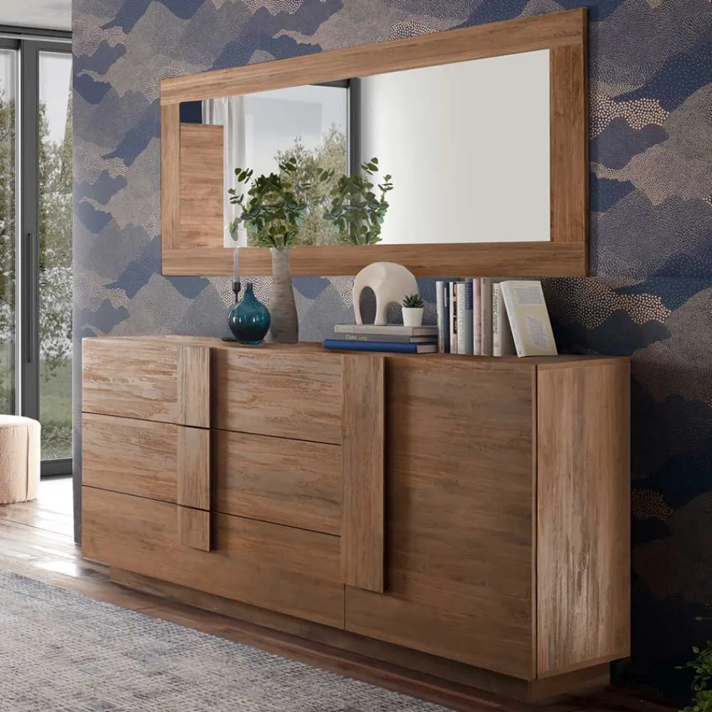Wohnen Sideboards<181x90x44 Sideboard mit sechs Schubladen & Tür - Basento