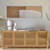 Wohnen Sideboards<180x72x43 Sideboard mit vier Lamellen Türen - Azuro