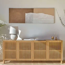 Wohnen Sideboards<180x72x43 Sideboard mit vier Lamellen Türen - Azuro