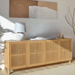 Wohnen Sideboards<180x72x43 Sideboard mit vier Lamellen Türen - Azuro