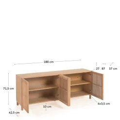 Wohnen Sideboards<180x72x43 Sideboard mit vier Lamellen Türen - Azuro