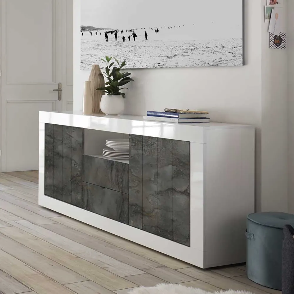 Wohnen Sideboards<184x86x43 Sideboard modern zweifarbig - Voskala