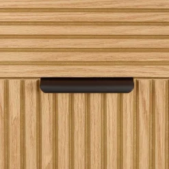 Wohnen Sideboards<120x80x40 Skandi Kommode in Eiche und Schwarz - Piassona