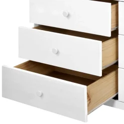 Wohnen Sideboards<130x80x45 Skandi Kommode mit sechs Schubladen - Etrinas