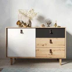 Wohnen Sideboards<120x77x37 Skandi Kommode modern - Grascon