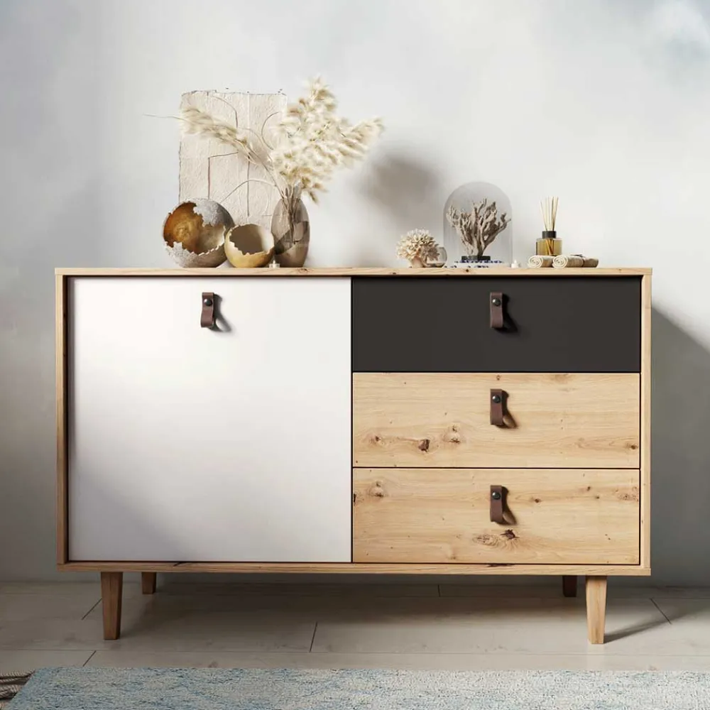 Wohnen Sideboards<120x77x37 Skandi Kommode modern - Grascon