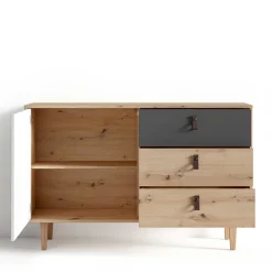 Wohnen Sideboards<120x77x37 Skandi Kommode modern - Grascon