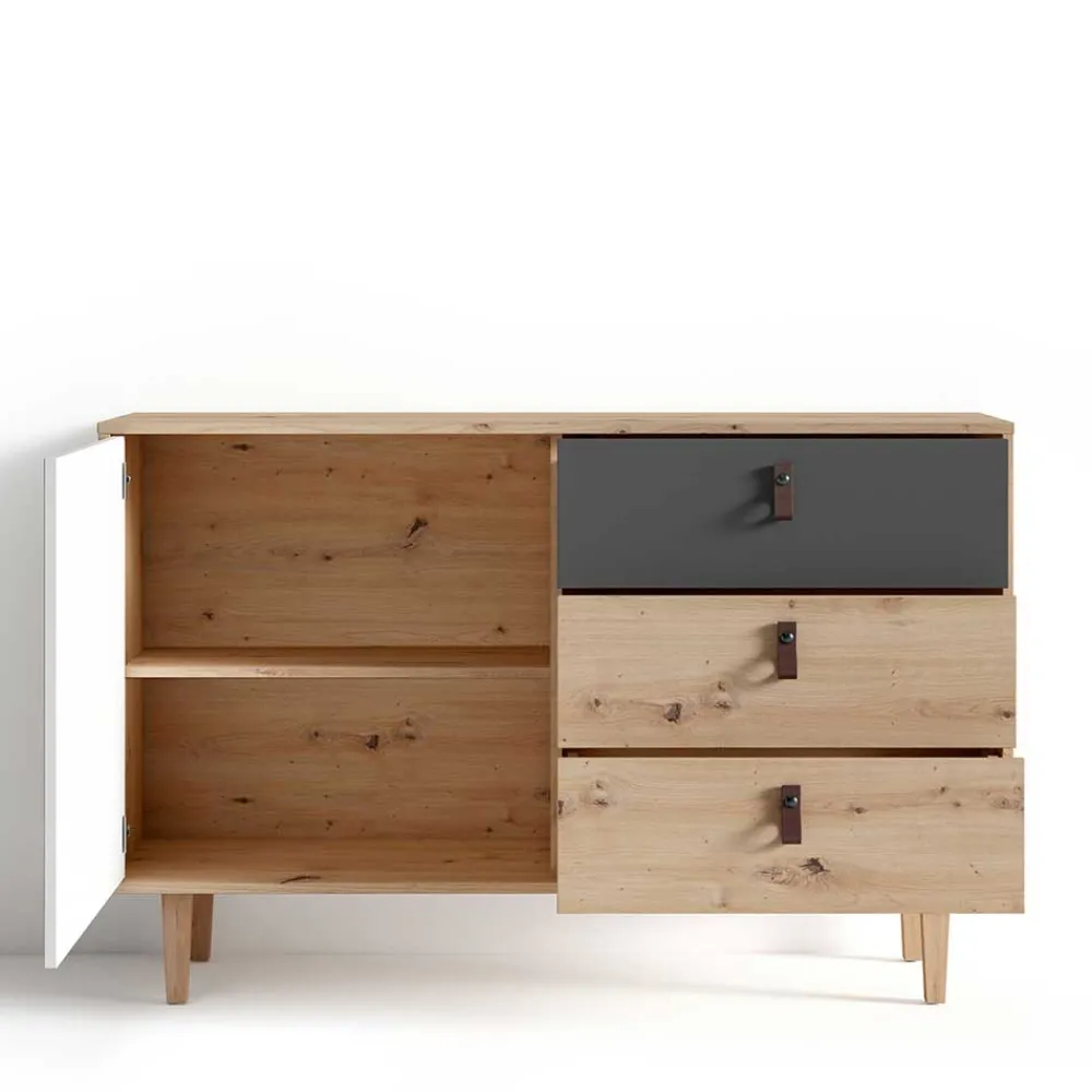 Wohnen Sideboards<120x77x37 Skandi Kommode modern - Grascon