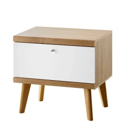 Wohnen Kommoden<54x50x40 Skandi Nachtkommode mit Klappe - Cablos