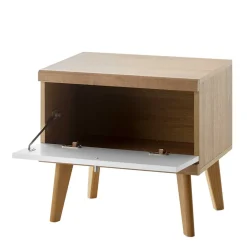 Wohnen Kommoden<54x50x40 Skandi Nachtkommode mit Klappe - Cablos