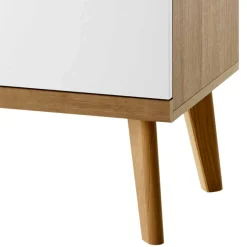 Wohnen Kommoden<54x50x40 Skandi Nachtkommode mit Klappe - Cablos
