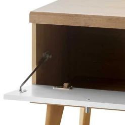 Wohnen Kommoden<54x50x40 Skandi Nachtkommode mit Klappe - Cablos