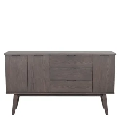 Wohnen Sideboards<150x85x40 Skandi Sideboard in Eiche Dunkelbraun - Lomarios