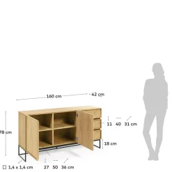Wohnen Sideboards<160x78x42 Skandi Sideboard mit Bügelgestell - Moda
