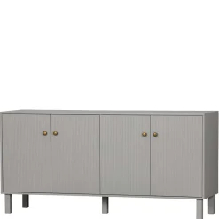 Wohnen Sideboards<160x78x46 Skandi Sideboard 4-türig in Grau - Huvina