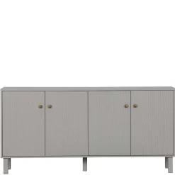 Wohnen Sideboards<160x78x46 Skandi Sideboard 4-türig in Grau - Huvina