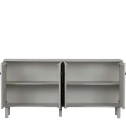 Wohnen Sideboards<160x78x46 Skandi Sideboard 4-türig in Grau - Huvina