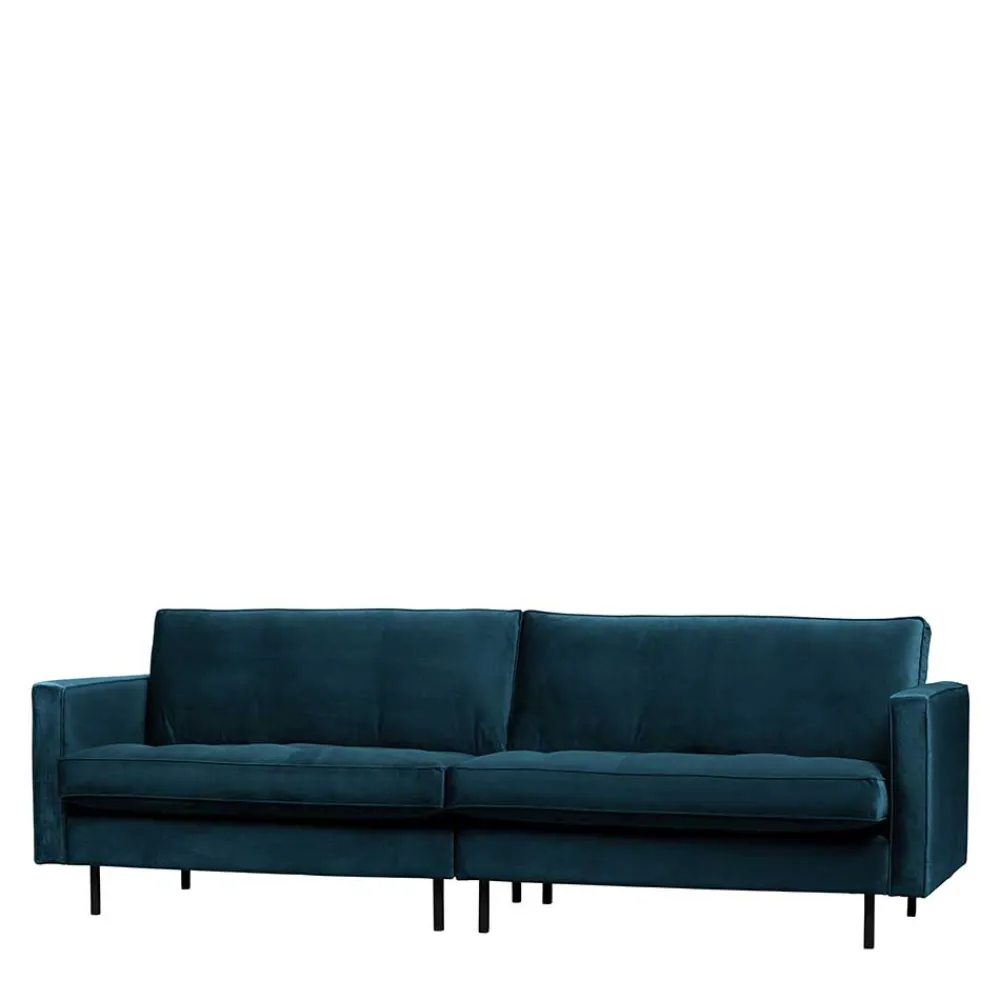 Wohnen Sofas<275x83x88 Sofa mit blauem Bezug aus Samt - Cumagon