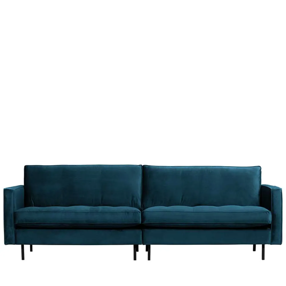 Wohnen Sofas<275x83x88 Sofa mit blauem Bezug aus Samt - Cumagon