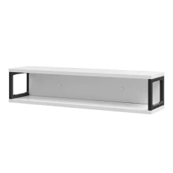 Wohnen Regale<70x17x17 Stahl Wandregal in Weiß & Grau - Ismilav