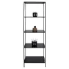 Wohnen Regale<51x170x36 Stahlregal in Schwarz lackiert - Esbessa