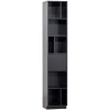 Wohnen Vitrinen<40x210x40 Standregal in Schwarz aus Kiefer - Niwidus