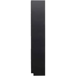 Wohnen Vitrinen<40x210x40 Standregal in Schwarz aus Kiefer - Niwidus