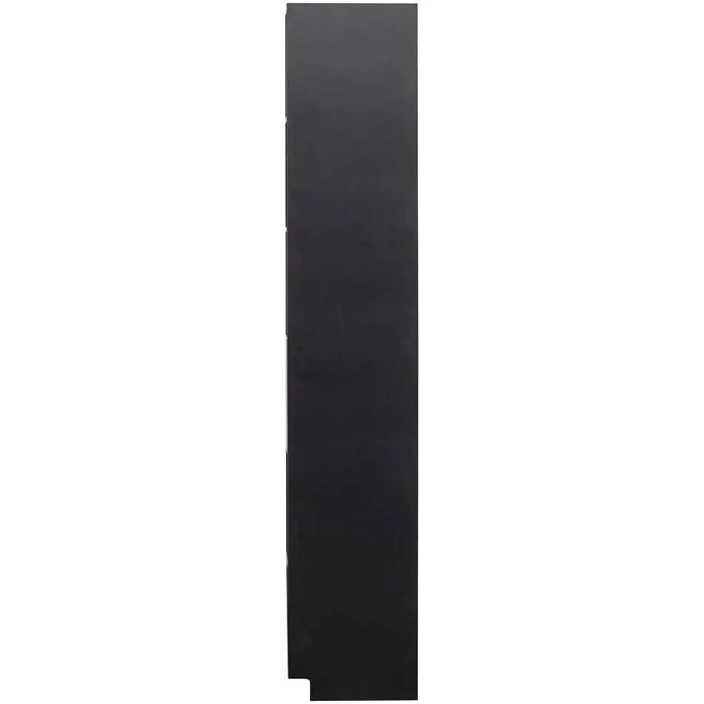Wohnen Vitrinen<40x210x40 Standregal in Schwarz aus Kiefer - Niwidus