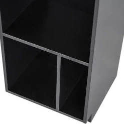 Wohnen Vitrinen<40x210x40 Standregal in Schwarz aus Kiefer - Niwidus